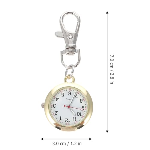 Veemoon Clip on Pocket Watch: 2.8 Inch Portable Nurse Badge Watch with Second Hand for Nurses Doctors Chefs Students Unisex