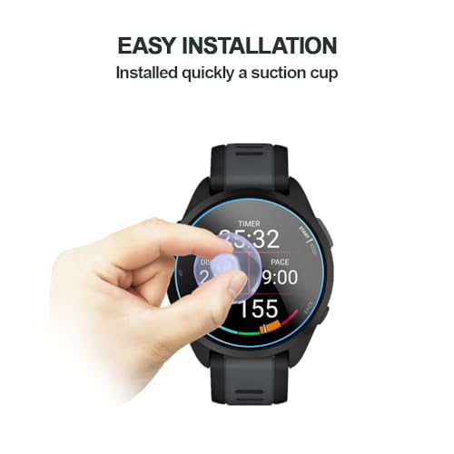 MIHENCE Screen Protector Compatible for Garmin Forerunner 165 Smartwatch,9H Tempered Glass Protective Film Compatible for Forerunner 165 Smartwatch (3PCS), transparent