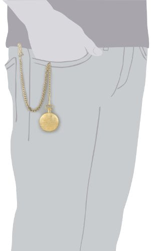 Charles Hubert 3841-G Gold-Plated Mechanical Pocket Watch