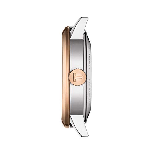 Tissot mens Classic Dream Stainless Steel Dress Watch Rose Gold T1294072203100