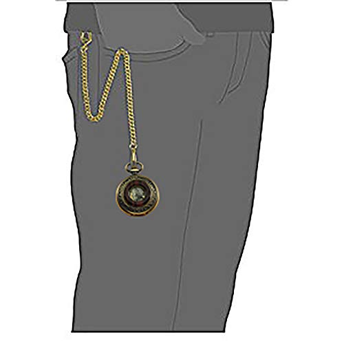 VIGOROSO Men's Hand-Wind Mechanical Pocket Watch Vintage Steampunk Wood Grain Hollow Design with Chain and Box