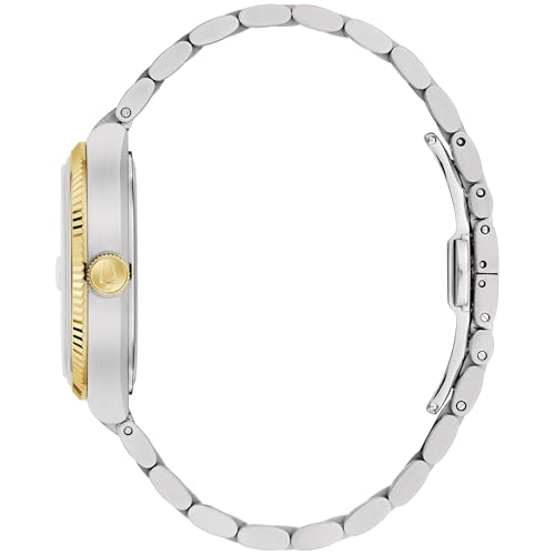 Bulova Super Seville Black Dial Two-Tone Stainless Steel Bracelet Watch 37.5mm - 98B458