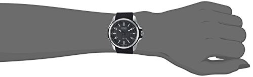 Citizen Men's Eco-Drive Weekender Watch in Stainless Steel with Black Polyurethane strap, Black Dial, 44mm (Model: AW1150-07E)