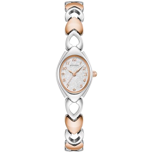 Bulova Ladies Quartz Classic, Two-Tone Stainless Steel Case & Silver-Tone Dial (Model: 98L332)