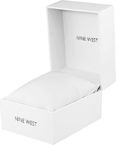 Nine West Women's Gunmetal and Silver-Tone Mesh Bracelet Watch, NW/2429FLGY
