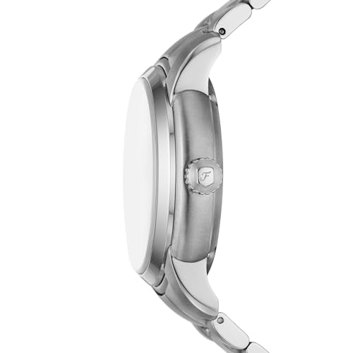 Fossil Men's Watch, Heritage Automatic Silver Stainless Steel Watch for Men