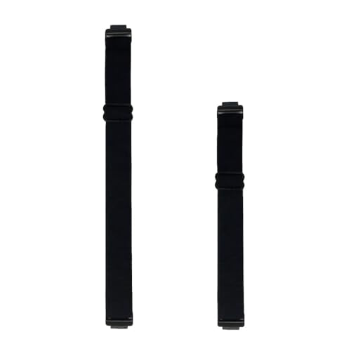 Grestun 2-Pack Adjustable Elastic Bands, Wrist and Ankle bands with Tri-glide Slider for Fitbit Inspire 3, Stretchy Band for Men and Women (Black, Medium)