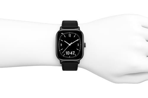 PASOY Smart Watch for Android and iOS Phones 1.83" Touchscreen Call Watch Fitness Tracker IP68 Waterproof Custom Dial Pedometer Sleep Weather Calculator Outdoor Sports Watches (Black A)