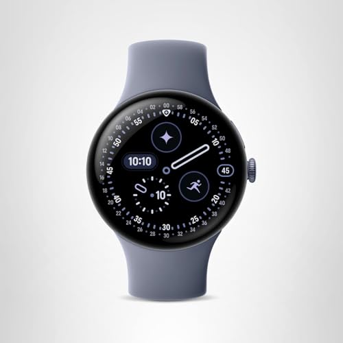 Google Pixel Watch 4 (45mm) - Android Smartwatch with Heart Rate and Sleep Tracking - 30-Hour Battery - Fitness Tracking - Google AI - Satin Moonstone Aluminum Case - Moonstone Active Band - Wi-Fi