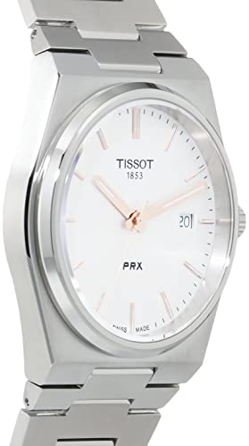 Tissot mens PRX 316L stainless steel case Dress Watch Grey T1374101103100