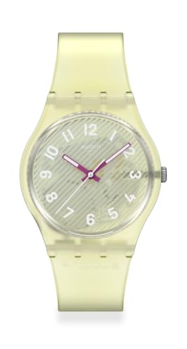 Swatch Gent Unisex Casual Watch Bio-sourced Yellow Quartz Water Resistant WAVELENGTHS of Sand