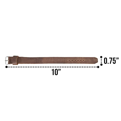 Hide & Drink, Wristwatch Strap Replacement (20mm) Handmade from Full Grain Leather (Bourbon Brown)