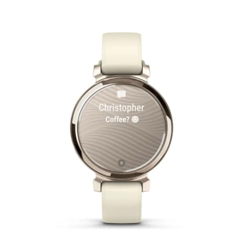 Garmin Lily 2, Small and Stylish Smartwatch, Hidden Display, Patterned Lens, Up to 5 Days Battery Life, Coconut (Renewed)