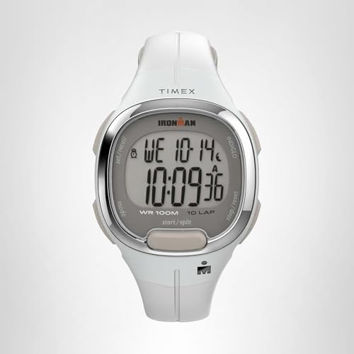 Timex Women's Ironman Triathlon Transit 33mm Resin Strap Watch – Gold-Tone Top-Ring & Black Resin Strap