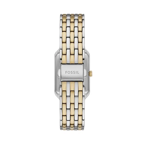 Fossil Women's Watch and Bracelet Set, Raquel Three-Hand Date Two-Tone Stainless Steel Watch for Women and Bracelet