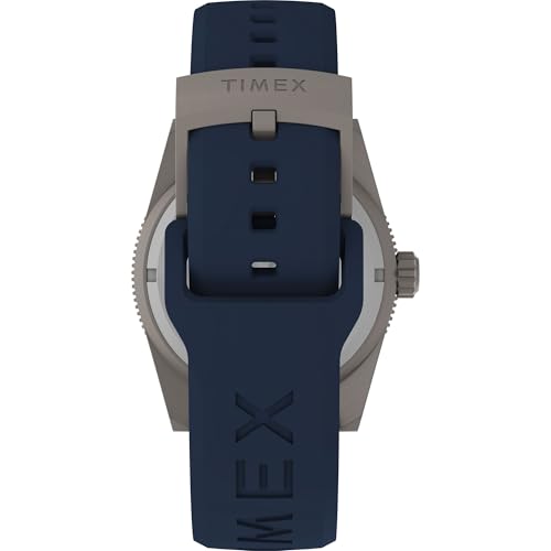 Timex Men's Deep Water Reef 41mm Watch - Blue Strap Black Dial Titanium Case