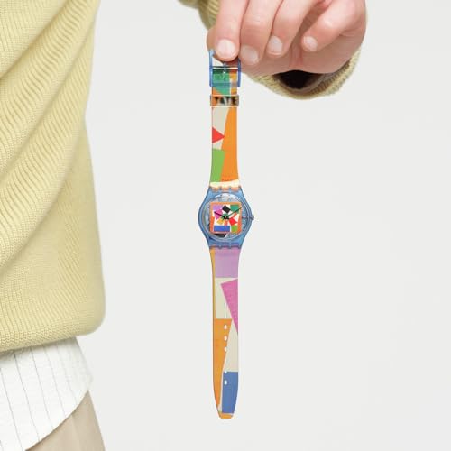 Swatch Gent Unisex Watch Casual Bioceramic Blue Quartz Waterproof Matisse's Snail