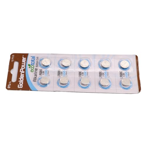 Golden Power LR920GH Alkaline Button Cell 1.5V Battery Hi-Pro Strongest Leak-Proof Performance,10 Count (Pack of 1)