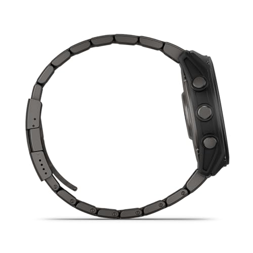 Garmin D2™ Mach 2 – 51 mm, Premium Aviator Smartwatch with GPS, Advanced Flight Maps, LED Flashlight, Built-in Microphone/Speaker for Calls and Texts, Carbon Gray DLC Titanium with Titanium Bracelet