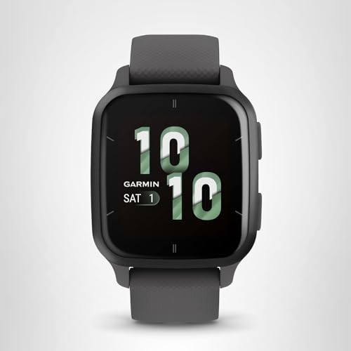 Garmin Venu® Sq 2 GPS Smartwatch - AMOLED Display, All-Day Health Monitoring, Long Battery Life, Activity & Heart Rate Tracker, Slate and Shadow Gray
