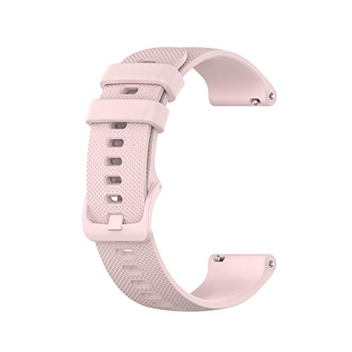 Anrir Silicone Band for Garmin Vivoactive 4S/Vivomove 3S/Venu 2S/Forerunner 255s, Fossil Women's Gen 6/5E 42mm, Fossil Q Venture Gen 4 HR, Sport 41mm - Pink