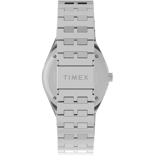 Timex Men's Q GMT 38mm Watch - Black Dial Stainless Steel Case & Strap