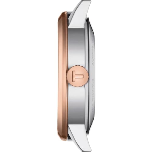 Tissot mens Classic Dream Stainless Steel Dress Watch Rose Gold T1294072203100