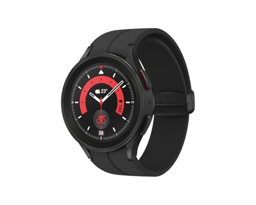 SAMSUNG Galaxy Watch 5 Pro (45mm,WIFI + 4G LTE) 1.4'' Super AMOLED Smartwatch GPS Bluetooth with Sleep Coaching,Bioactive Sensor,Water Resistant R925U (Fast Charger Bundle,Black Titanium) (Renewed)