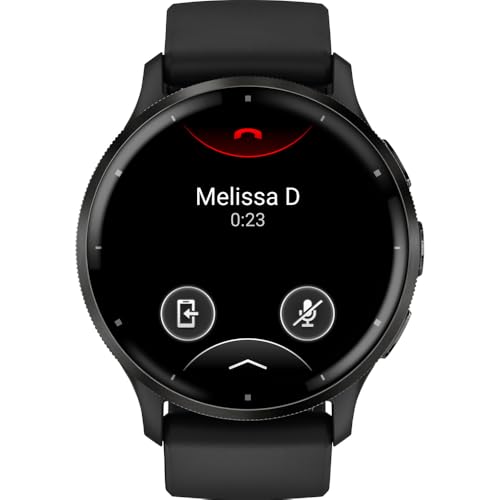 Garmin Venu 3 (Refurbished) Slate Stainless Steel Bezel 1.4-Inch AMOLED Touchscreen Display Smart Watch with 45mm Black Case and Silicone Band, 010-N2784-01