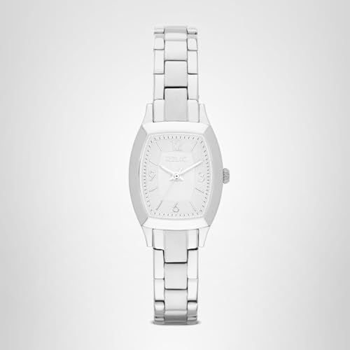 Relic by Fossil Women's Everly Three-Hand Silver Stainless Steel Bracelet Watch, Dress Watch for Women