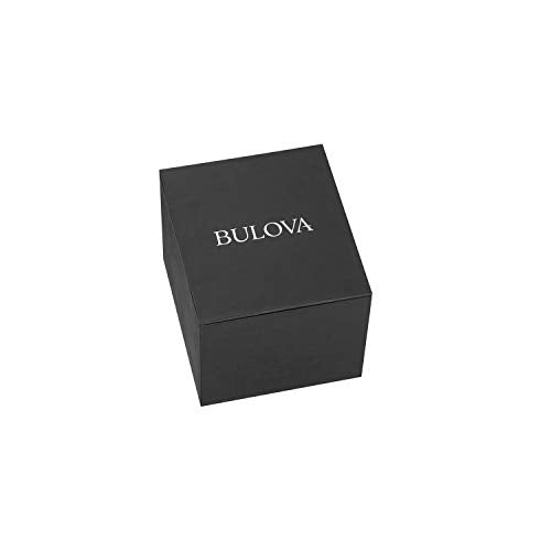 Bulova Men's Precisionist 3-Hand Calendar Stainless Steel with Black Leather Strap and Blue Dial Style: 96B257
