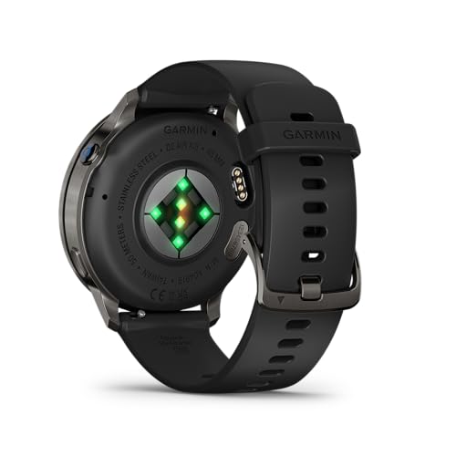 Garmin D2™ Air X15, Versatile Aviator Smartwatch with GPS, LED Flashlight, Health and Fitness Features, Aviation Weather, Built-in Microphone/Speaker, Slate with Black Silicone Band
