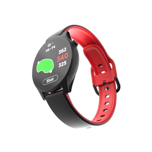 Watch+ Golf GPS Watch LCD Touchscreen, Embedded GPS, 42,000+ Courses, Dynamic Pin Positioning, Performance Tracking Gir Fairways Putts, FCB Hazard Distances, Shot Tracker, Green View, IPX7 Waterproof