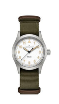 Hamilton Khaki Field Khaki Quartz Men's Watch, 38mm Stainless Steel Case, Swiss Made, White Dial Analog Wrist Watch for Men, 50m Waterproof, Sapphire Crystal, Textile Strap