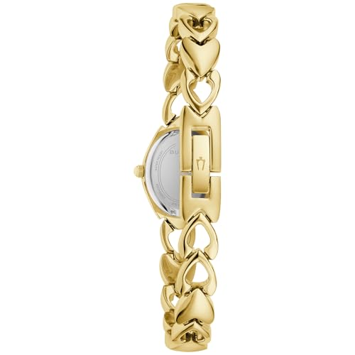 Bulova Ladies Quartz Classic, Gold-Tone Stainless Steel Case & Silver-Tone Dial (Model: 97L193)