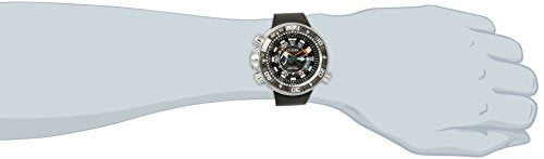 Citizen Men's Eco-Drive Promaster Sea Aqualand Depth Meter Watch in Stainless Steel with Black Polyurethane strap, Black Dial (Model: BN2029-01E)