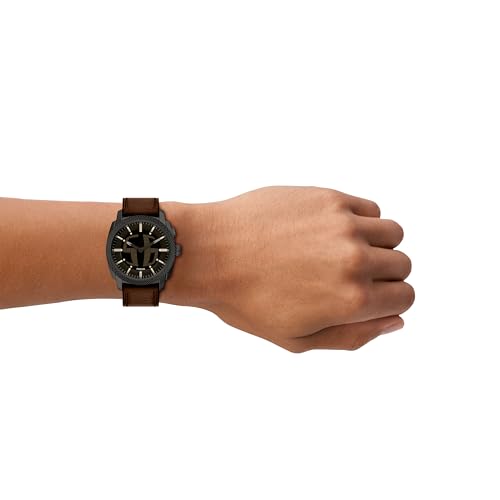 Fossil Men's Machine Big Tic Brown Leather Watch (Model: FS6165)