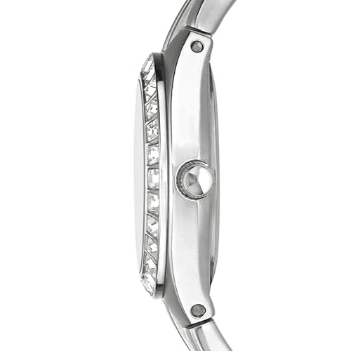 Relic by Fossil Women's Queen's Court Three-Hand Date, Silver Stainless Steel Bracelet Dress Watch, Stainless Steel Watch for Women