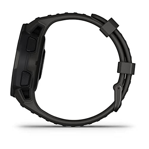 Garmin 010-02293-10 Instinct Solar, Rugged Outdoor Smartwatch with Solar Charging Capabilities, Built-in Sports Apps and Health Monitoring, Graphite