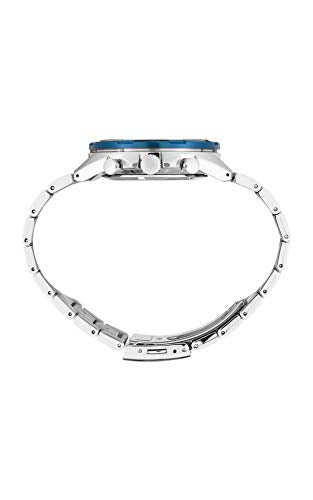 SEIKO SSB345 Watch for Men - Essentials - with Quartz Chronograph, Tachymeter Bezel, Blue Ion-Finish, Date Calendar, Stainless Steel Case and Bracelet, and 100m Water-Resistant