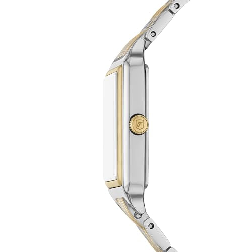 Fossil Women's Watch and Bracelet Set, Raquel Three-Hand Date Two-Tone Stainless Steel Watch for Women and Bracelet
