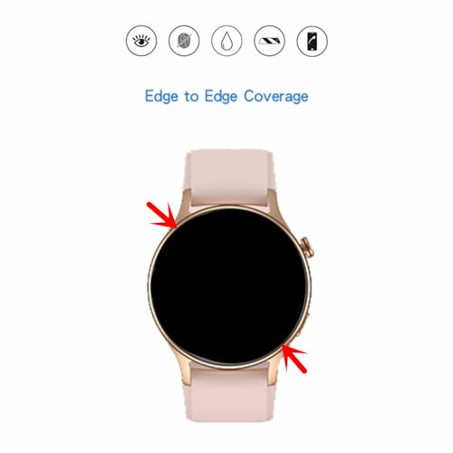 MIHENCE Screen Protector for AR-01 / GTX18 Smart Watch, TPU HD Protective Film Compatible for Fitpolo 1.3" Smartwatch/Compatible for aeac 1.32'' Smart Watch (6 PCS)