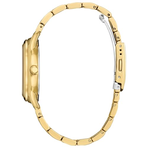Citizen Women's Eco-Drive Dress Classic Watch in Gold-Tone Stainless Steel, Black Dial, 36mm (Model: FE7092-50E)