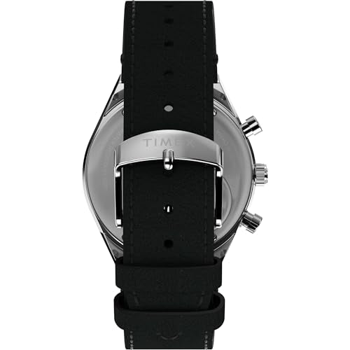 Timex Men's Peanuts Q 40mm Watch - Black Strap White Dial Stainless Steel Case