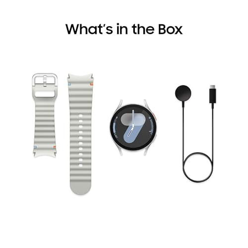 Samsung Galaxy Watch 7 44mm LTE AI Smartwatch w/Energy Score, Wellness Tips, Heart Rate Tracking, Sleep Monitor, Fitness Tracker, 2024, Silver [US Version, 1Yr Manufacturer Warranty]