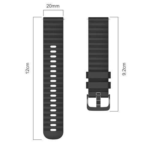 FanTEK Compatible with 18mm 20mm 22mm Watch Bands Quick Release Replacement Wristband, Silicone Sport Bands for Men Women