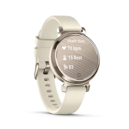 Garmin Lily 2, Small and Stylish Smartwatch, Hidden Display, Patterned Lens, Up to 5 Days Battery Life, Coconut (Renewed)