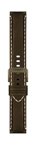 Tissot Mens Tissot Chrono XL 316L Stainless Steel case with Khaki PVD Coating Quartz Watches, Khaki, Leather, 22 (T1166173609200)