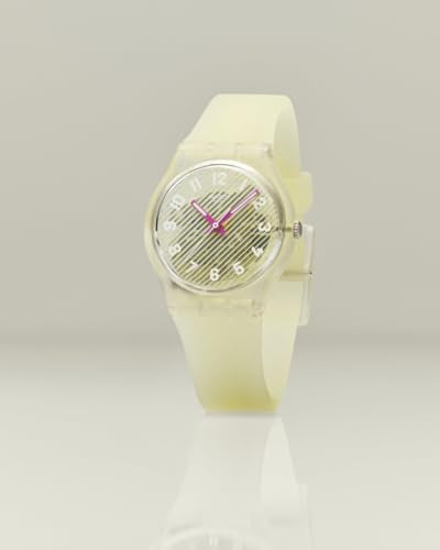 Swatch Gent Unisex Casual Watch Bio-sourced Yellow Quartz Water Resistant WAVELENGTHS of Sand