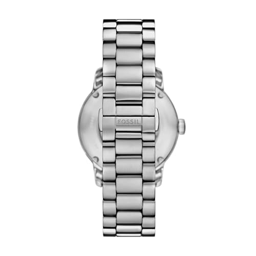 Fossil Men's Watch, Heritage Automatic Silver Stainless Steel Watch for Men